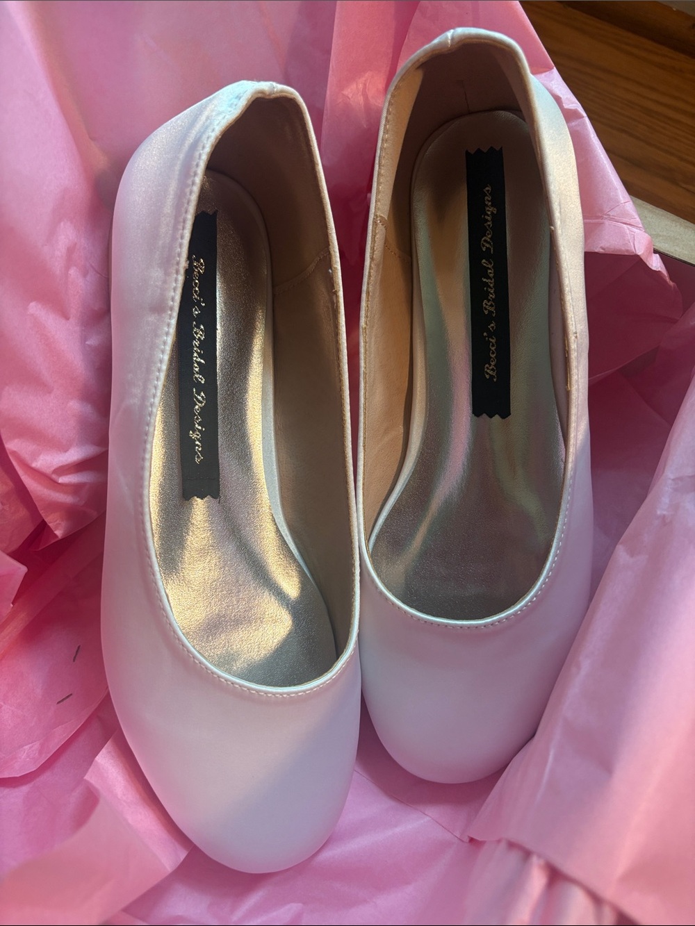 Becci’s Bridal Design White Ballet Flat